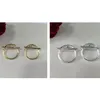 Pendientes UNO de 50 con interruptor de joyería plateada, pendientes redondos de oro de 14k y plata 925 originales en español de alta calidad Festv236t