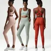 Ensembles actifs ensemble de Yoga soutien-gorge de sport respectueux de la peau costume confortable et décontracté vêtements de sport de Fitness embellissant le dos