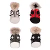 Dog Apparel Pet Harness Jacket Fleece Coat Winter Warm Clothes Hoodie Hooded Clothing For Small Large Dogs