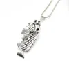 Pendant Necklaces 2 Colors Fish Bone Shape Fishing Hook Punk Style Men Stainless Steel Link Chain Accessories For