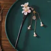 Saç klipsleri Vintage Çin Saçkopu Dayanıklı Sahte Ebonize Ahşap Püsküllü Yemek çubukları Ziyafet Gelinlik Etekleri