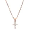 Высококачественное позолоченное серебро 925 пробы, крошечное милое ожерелье-чокер с крестиком, дизайнерское ожерелье для женщин244i