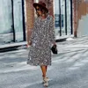 Basic casual jurken mode print rok dames designer kleding sexy gewaad en herfst 0101