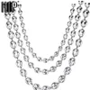 HIP Hop largeur 7MM 9MM 11MM argent acier inoxydable or argent grains de café lien chaîne collier chaîne pour hommes Jewelry275O