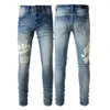 Jeans pour hommes en denim pantalon skinny hommes gros garçon homme déchiré les femmes violettes pour motif moyen