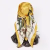 Scarves Flower Scarf Women Girl Fashion Square Shawl Stole Faux Silk Kerchief 35"