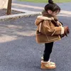 Vestes Enfant en bas âge bébé manteau en fausse fourrure pour 9 ans filles vêtements enfants veste d'hiver Double face porter des vêtements chauds à la mode hauts Streetwear