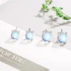 Stud Earrings Classic Moonstone For Girls Piercing Accessories Top Quality S925 Sterling Silver Women Jewelry 6mm 5MM