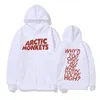 Men s hoodies arctic apa brev grafisk hoodie kvinnor mode tröja tröjor lösa fleece hip hop överdimensionerade streetwear