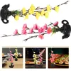 Dekorativa blommor 2 st dekoration Artificial Flower Ornament Buffet Platers Plate Cold Dish PP Sashimi Indoor Plants