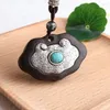 Pendant Necklaces S Bodhi Agate Retro Woven Long Sweater Chain Ebony Sandalwood Wood Bead Necklace Hangings Clothing Jewelry Gifts