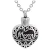 Lily Bijoux de crémation en acier inoxydable étanche maman coeur urne pendentif mémorial cendres souvenir pendentif collier avec un sac cadeau216O