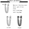 Stud Earrings Chain For Women Stainless Steel Small Earring Gifts Woman Accessories European And American 2024 Wholesale