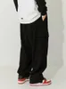 Pantalones para hombre informales de pana japonesa para otoño e invierno, ropa de trabajo holgada Vintage con diseño de puños y bolsillos plisados, 2024