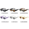 Solglasögon 2024 Fashion Simple fyrkantig liten ram färgglad personlighet UV400 casual svart glasögon för vuxna kvinnor män