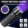 Flashlights Torches UV Black Light 21 LED Detector For Dog Pet Urine Handheld Torch Stains