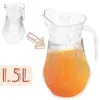 Water Bottles Plastic Pitcher With Lid Juice Handle Beverage Ice Tea Jug Drinking
