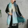 VEITHDIA Automne Hiver Femme Laine Écharpe Femmes Cachemire Écharpes Larges Treillis Long Châle Wrap Couverture Chaud Tippet en gros 231229