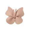 Hair Accessories Solid Color PU Leather Small Knot Bow Butterfly Clips For Girl Children Cute Kawaii Simple Princess Hairpin Fashion Party