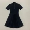 Party Dresses Black Dark Gray Mini Dress Autumn Winter Women 2024 Clothes