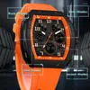 Montres-bracelets hommes sport montres numériques pour homme horloge double affichage homme Tonneau chronographe lumineux bande de silicone livraison directe