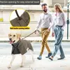 Vêtements pour chiens Taille moyenne Trench-Coat Gentleman British Plaid Veste à col haut Gilet Automne et hiver Chaud réglable