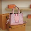 Sac de créateur rose sacs de luxe pour femmes en cuir souple sacs à bandoulière lettre florale designers sacs à bandoulière sacs à main portefeuille femme sac à main sacs fourre-tout shopping dame sacs