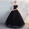 Party Dresses Black Lady Girl Women Princess Banket Prom Performance Dance Ball Dress Gown