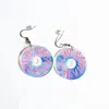 Dangle Earrings Pink Acrylic Love Game Machin