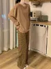 Vêtements de nuit pour femmes Style coréen 2 pièces femmes pyjamas ensemble printemps automne à manches longues pantalon maison porter 5XL repos pour femme