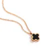 Vanca Luxury Designer Bijoux Accessoires Ten Flower Pendant Collier Lucky Four Leaf Grass 10 Collier de fleur Collier Collier Collier Fritillaria Agate PN55