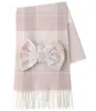 Japansk stil liz super mjuk löstagbar bågsjal för kvinnor höst vinter lolita kawaii söta flickor rutig halsduk kvinna 231229
