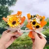 Dekorativa blommor solros tvål blomma mini bukett torkad handgjorda eviga konstgjorda bröllopsdekoration hem