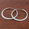 Серьги-кольца оптом, тонкое серебро 925 пробы, 5 см, круглый круг для женщин, богемные украшения для свадьбы, помолвки и вечеринки