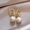 C-shaped Large Sense of Niche Design, Irregular Pearl Earrings with A and Cool Temperament. Earrings