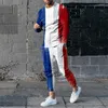 Chándales para hombres Patrón de bandera nacional Conjuntos de chándal con estampado 3D Pantalones casuales de manga larga 2 piezas Jersey de gran tamaño Ropa de tendencia para hombres