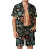 Herren-Trainingsanzüge, Ditsy-Blumen-Hemd-Sets, 3D-gedruckte Männer, lässige Mode, kurze Ärmel, Hemden, übergroße Strand-Shorts, hawaiianische Anzüge, Sommer