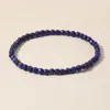 Strand YUOKIAA 4mm Minimalist Fashion Natural Cut Lapis Lazuli Beaded Bracelet For Men And Women Jewelry Meditation Yoga Birthday Gift
