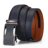 أحزمة التصميم الفاخر حزام جلدي أصلي قابلة للتعديل قابلة للتعديل عتيقة تلقائي التلقائي الخصر حزام الأعمال