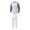 Tracksuits masculinos splicing hoodie conjunto quente luxo roupas esportivas 2 pçs impressão de alta qualidade marca masculina pulôver treino autum inverno