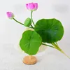 Simulation de fleurs décoratives, fleur de Lotus unique, décoration de maison, Arrangement de photographie, Peng, feuille chinoise faite à la main