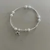 Strand coréen mode exquis pentagramme pendentif Bracelet pour fille doux tempérament perle élastique corde accessoires Cool bijoux