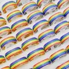 Bagues d'anxiété arc-en-ciel pour femmes et hommes, 25 pièces, prix de gros, accessoires d'amitié en acier inoxydable, bijoux Gay LGBT lesbiennes