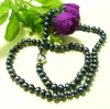 Choker Natural Seedless Freshwater Pearls 6-7MM Black Pearl Necklace 18"