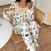 Dames nachtkleding WEIRDO Pyjama Dames Herfst en winter Lange mouw Flanel Verdikt Thermisch pak Koraalfleece Schattig Prinses Sle Zoet