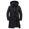 Winter Heren Donsjack Hoogwaardige Dikke Thermische Waterdichte Lange Parka Jas Heren Witte Eendendons Capuchon 5XL 231229