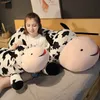 80-120 cm tamaño gigante tumbado vaca suave felpa almohada para dormir relleno lindo animal ganado juguetes de peluche encantadoras niñas regalo 231229