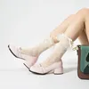 Dress Shoes Women Bow Buckle Genuine Leather Thick Chunky Heels Round Toe French Mary Jane Sweet Lolita Kawaii Style