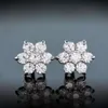 Boucles d'oreilles à tige en or 18 carats et diamants, bijoux fins personnalisés de laboratoire Vvs Solitaire