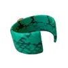 Y.YING Natuurlijke druppelvormige malachietgroene leren armband 231229